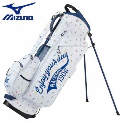 Mizuno キャディバッグ 青と白ベットカバー Mizuno キャディバッグ 青と白ベットカバー Mizuno キャディバッグ 青