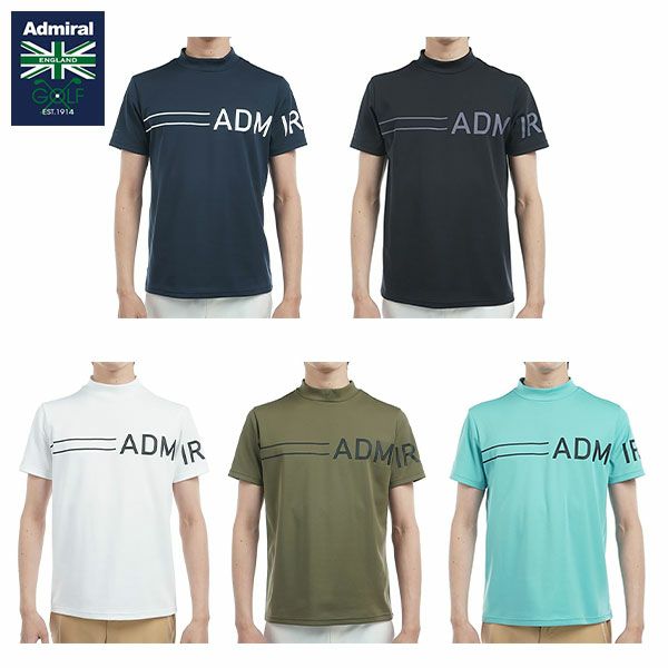アドミラル ADMA518 カラタッチ ビッグロゴ モックネック 半袖