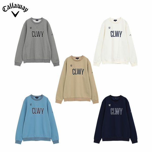 キャロウェイ C25217103 カノコダブルニットクルーネック スウェットの