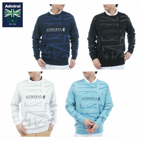 アドミラル ゴルフ メンズ UJジャガード クルーネックセーター ADMIRAL